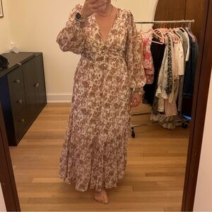 Floral Maxi Dress with Long Sleeves